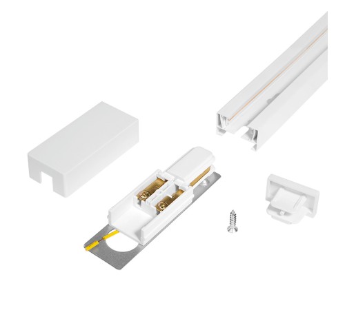 Шинопровод белый 1м PTR 1M-WH с токоподводом и заглушкой Jazzway JazzWay 5026346