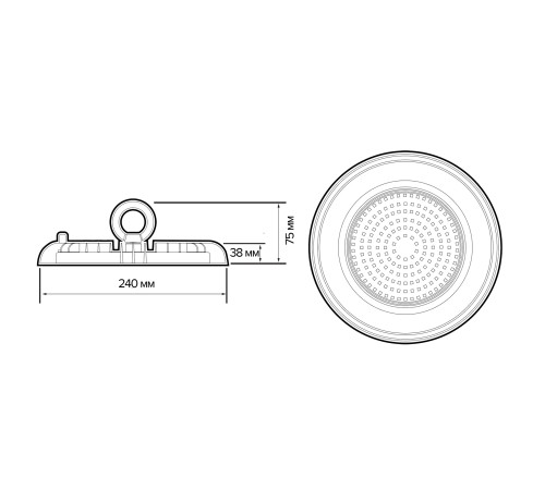 Светильник светодиодный PHB UFO 04 100Вт 5000К 110град. IP65 JazzWay 5045569