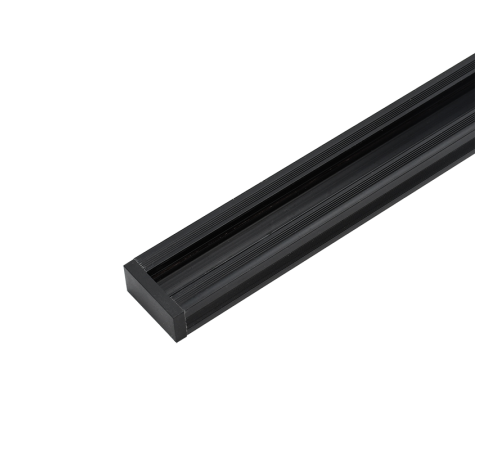 Шинопровод черный (пластик) 2м PTR P 2M-BL с токоподводом и заглушкой