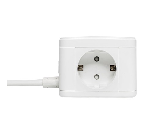 Удлинитель Куб 2 гнезда 3USB 2,4А+зарядное        устройство 1,3 метра 1мм2
