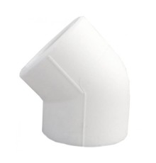 Угольник 32 мм, 45 град., полипропиленовый PPR белый