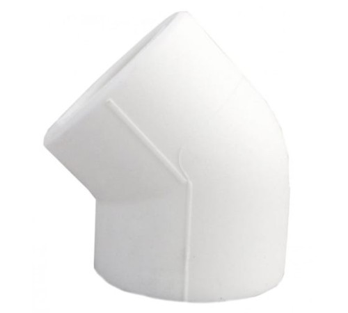 Угольник 63 мм, 45 град. полипропиленовый PPR белый