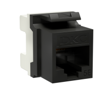 Модуль Keystone RJ45 CAT5E неэкр180 градусов черный