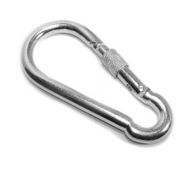 Карабин DIN 5299D 6мм с фиксатором покрытие цинк