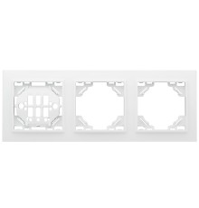 EKF ERM-G-303-10 Минск Рамка 3-местная горизонтальная белая EKF  Basic