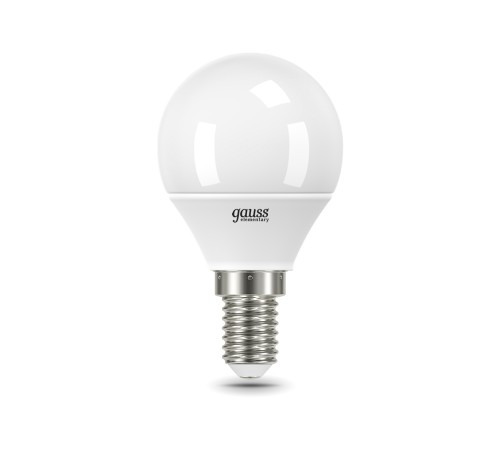 Лампа светодиодная LED 12 Вт 950 лм 6500К AC180-240В E14 шар P45 холодная Elementary Лампа светодиодная LED 12 Вт 950 лм 6500К AC180-240В E14 шар P45 холодная Elementary