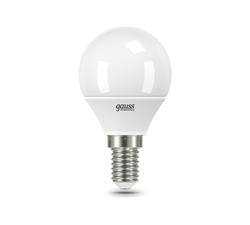 Лампа светодиодная LED 12 Вт 950 лм 6500К AC180-240В E14 шар P45 холодная Elementary Лампа светодиодная LED 12 Вт 950 лм 6500К AC180-240В E14 шар P45 холодная Elementary