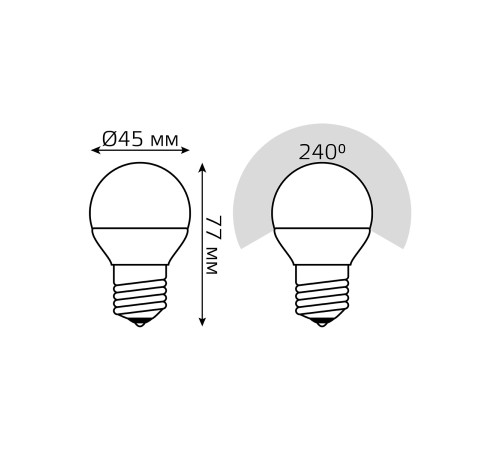 Лампа светодиодная Gauss Elementary 12Вт цок.:E27 шар 220B 3000K св.свеч.бел.теп. (упак.:1шт) (53212) Лампа светодиодная Gauss Elementary 12Вт цок.:E27 шар 220B 3000K св.свеч.бел.теп. (упак.:1шт) (53212)