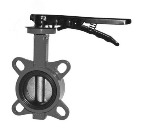 Затвор дисковый поворотный ЗДМ 03.16.65 PN16 DN65 корпус GG25, диск - чугун GGG40, уплотнение EPDM, управление - рукоятка