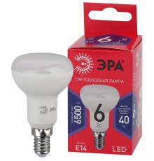 ЭРА Б0045335 Лампочка светодиодная RED LINE LED R50-6W-865-E14 R Е14 / Е14 6Вт рефлектор холодный дневной свет