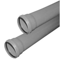 Труба канализационная 50x750 мм, толщина 1.8, PP однораструбная, серая