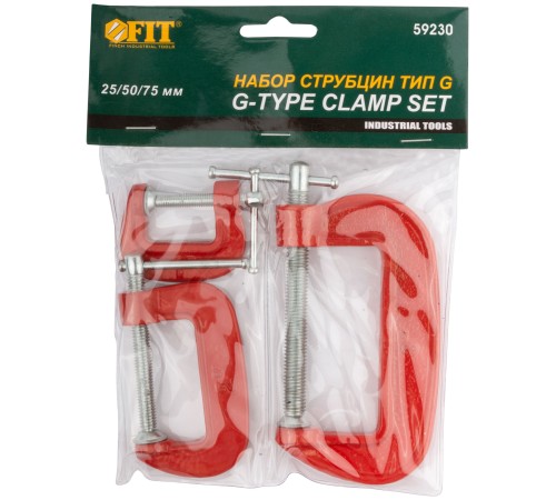 Струбцины ''мини''тип ''G'', набор 3 шт 1'', 2'', 3''