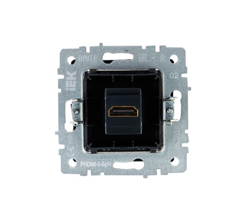 BRITE Розетка HDMI РHDMI-0-БрЧ черный