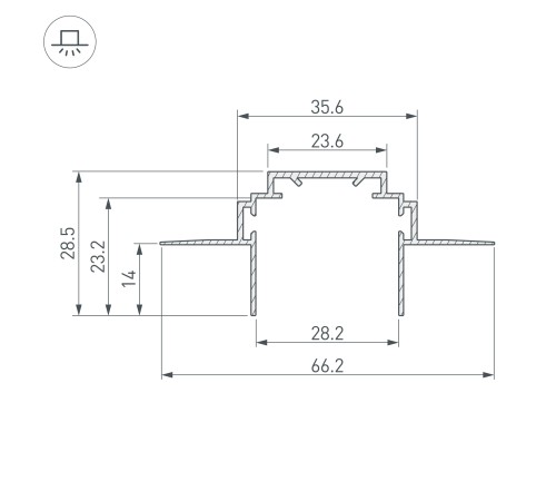 Блок питания ARV-DR30-24 (24V, 1.25A, 30W) (ARL, IP20 DIN-рейка)