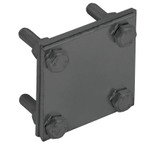 Зажим крестообразный с разделителем полоса-полоса 40мм оцинкованная сталь TD IEK