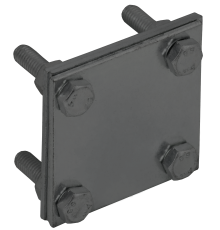 Зажим крестообразный с разделителем полоса-полоса 40мм оцинкованная сталь TD IEK