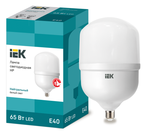 IEK LLE-HP-65-230-40-E40 Лампа светодиодная HP 65Вт 230В 4000К E40 IEK LLE-HP-65-230-40-E40 Лампа светодиодная HP 65Вт 230В 4000К E40