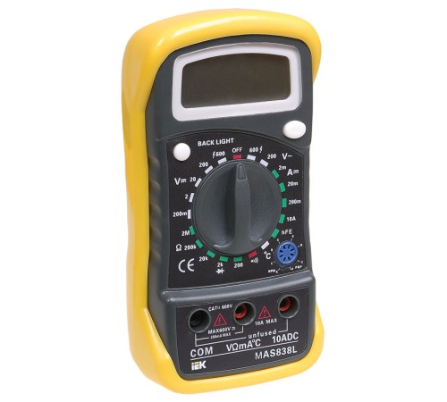 Iek TMD-3L-838 Мультиметр цифровой Master MAS838L IEK Iek TMD-3L-838 Мультиметр цифровой Master MAS838L IEK