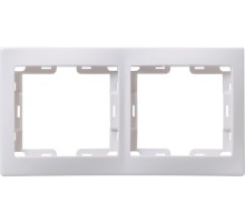 Iek EMK20-K01-DM РГ-2-КБ Рамка 2местн. горизонт. КВАРТА (белый)