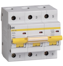 Iek MVA40-3-025-D Авт. выкл.ВА47-100 3Р 25А 10кА х-ка D ИЭК
