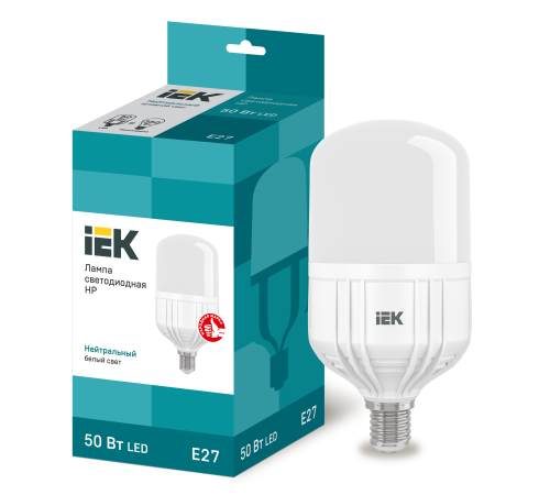 Iek LLE-HP-50-230-40-E27 Лампа светодиодная HP 50Вт 230В 4000К E27 Iek LLE-HP-50-230-40-E27 Лампа светодиодная HP 50Вт 230В 4000К E27