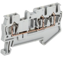 Iek YZN11-3-002-K03 Клемма пружинная КПИ 3в-2,5 3 вывода 31А серый IEK
