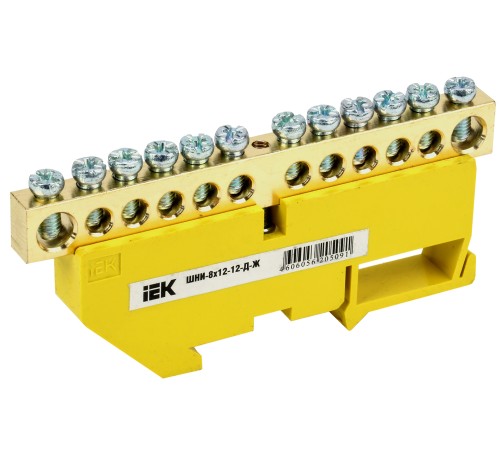 Iek YNN10-812-12D-K05 Шина PE "земля" на DIN-изол ШНИ-8х12-12-Д-Ж ИЭК Iek YNN10-812-12D-K05 Шина PE "земля" на DIN-изол ШНИ-8х12-12-Д-Ж ИЭК
