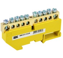 Iek YNN10-812-10D-K05 Шина PE "земля" на DIN-изол ШНИ-8х12-10-Д-Ж ИЭК