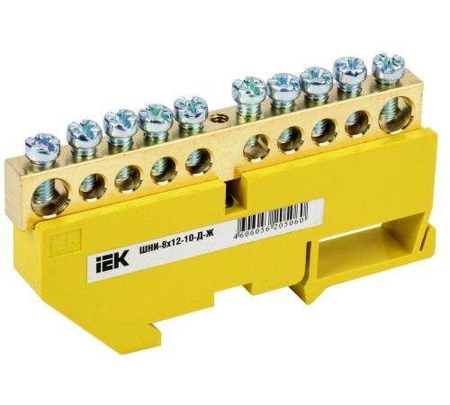 Iek YNN10-812-10D-K05 Шина PE "земля" на DIN-изол ШНИ-8х12-10-Д-Ж ИЭК Iek YNN10-812-10D-K05 Шина PE "земля" на DIN-изол ШНИ-8х12-10-Д-Ж ИЭК
