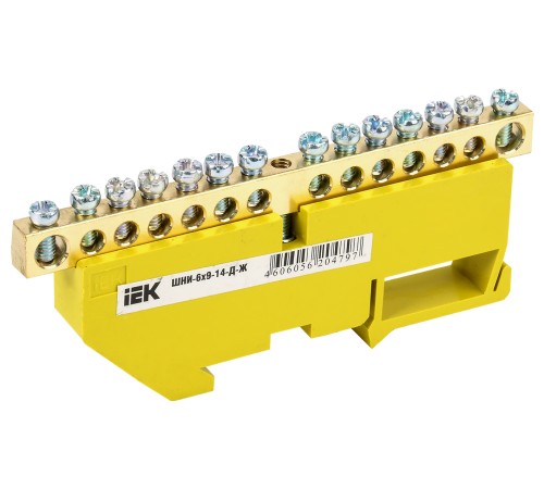 Iek YNN10-69-14D-K05 Шина PE "земля" на DIN-изол ШНИ-6х9-14-Д-Ж ИЭК Iek YNN10-69-14D-K05 Шина PE "земля" на DIN-изол ШНИ-6х9-14-Д-Ж ИЭК