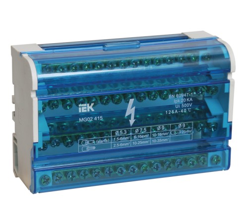 Iek YND10-4-15-125 Шины на DIN-рейку в корпусе (кросс-модуль) ШНК 4х15 3L+PEN ИЭК Iek YND10-4-15-125 Шины на DIN-рейку в корпусе (кросс-модуль) ШНК 4х15 3L+PEN ИЭК