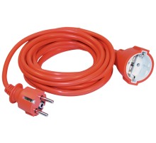 Iek WUP10-10-K09-N Шнур УШ-01РВ оранж. с вилкой и розеткой 2P+PE 3х1,0/10метров ИЭК