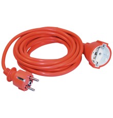 Iek WUP10-10-K09-N Шнур УШ-01РВ оранж. с вилкой и розеткой 2P+PE 3х1,0/10метров ИЭК