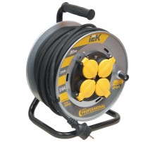 Iek WKP16-16-04-30-44 Катушка УК30 на мет с т/з 4 места 2 Р + P Е /30м КГ 3х1,5мм2 IP44 "Professional"