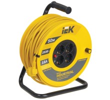 Iek WKP15-16-04-50 Катушка УК50 с т/з 4 места 2 Р + P Е /50м 3х1,5 мм2 "Industrial"