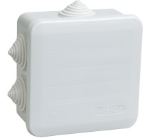 Iek UKOZ11-100-100-050-K41-44 Коробка КМ41255 распаячная для о/п 100х100х50 мм IP44 (RAL7035, 6 гермовводов, защелкивающаяся крышк