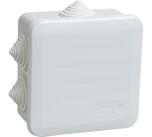 Iek UKOZ11-100-100-050-K41-44 Коробка КМ41255 распаячная для о/п 100х100х50 мм IP44 (RAL7035, 6 гермовводов, защелкивающаяся крышк Iek UKOZ11-100-100-050-K41-44 Коробка КМ41255 распаячная для о/п 100х100х50 мм IP44 (RAL7035, 6 гермовводов, защелкивающаяся крышк