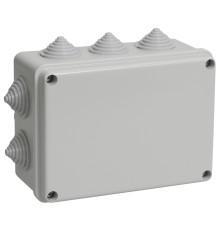 Iek UKO10-150-110-070-K41-44 Коробка КМ41241 распаячная для о/п 150х110х70 мм IP44 (RAL7035, 10 гермовводов)