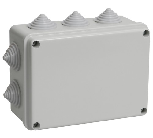 Iek UKO10-150-110-070-K41-44 Коробка КМ41241 распаячная для о/п 150х110х70 мм IP44 (RAL7035, 10 гермовводов)