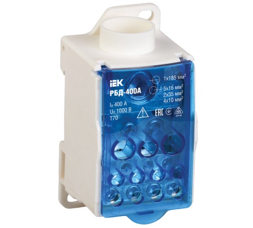 Iek RBD-400 Распределительный блок на DIN-рейку РБД-400А Iek RBD-400 Распределительный блок на DIN-рейку РБД-400А