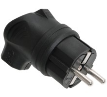 Iek PKR01-U-016-2-K02 ВБу3-1-0м Вилка с боковым вводом ОМЕГА  IP44 черная