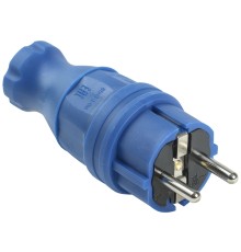 Iek PKR01-016-2-K07 ВБп3-1-0м Вилка прямая ОМЕГА IP44 синяя