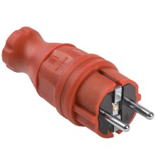 Iek PKR01-016-2-K04 ВБп3-1-0м Вилка прямая ОМЕГА IP44 красная