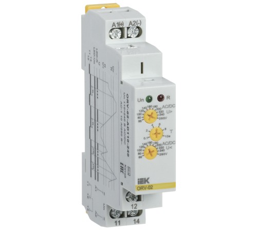 Реле повышения напряжения ORV 1ф 110-240В AC/DC ИЭК ORV-02-AD110-240