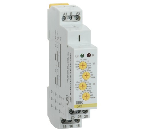 Реле времени ORT 2 конт. 2 уст. 12-240В AC/DC ИЭК ORT-2T-ACDC12-240V