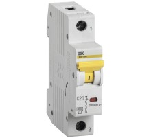 Выключатель автоматический IEK MVA31-1-020-C 20A тип C 6kA 1П 230В 1мод белый (упак.:1шт)
