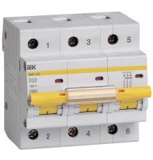Iek MVA40-3-032-D Авт. выкл.ВА47-100 3Р 32А 10кА х-ка D ИЭК