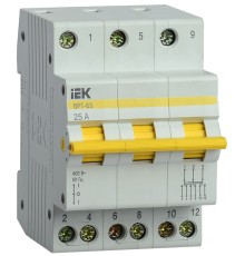 Выключатель-разъединитель трехпозиционный 3п ВРТ-63 25А ИЭК MPR10-3-025