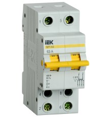 Iek MPR10-2-063 Выключатель-разъединитель трехпозиционный ВРТ-63 2P 63А