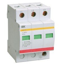 Выключатель автоматический IEK MOP20-3-B 30A тип B 3П 400В 3мод (упак.:1шт)